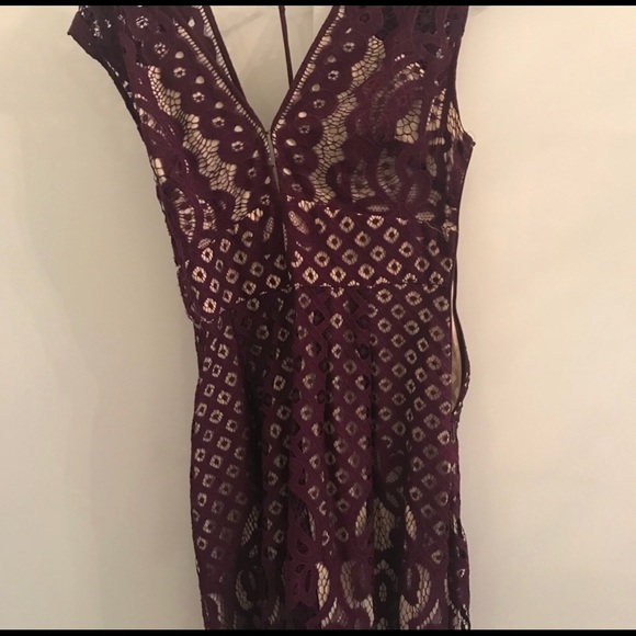 One Million Lovers Dress sz 0 burgundy Free People - Picture 2 of 3